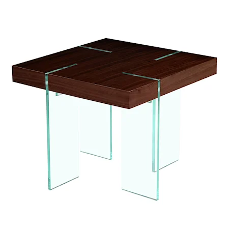 Glass Leg End Table